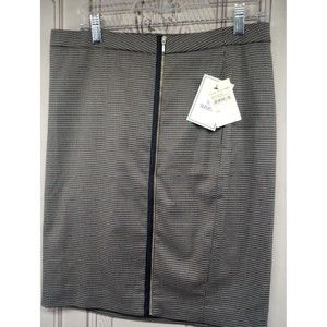 NWT Nordstrom Rack‎ Susina Designer Mini Skirt SZ 10P Navy Indigo Plaid Full Zip